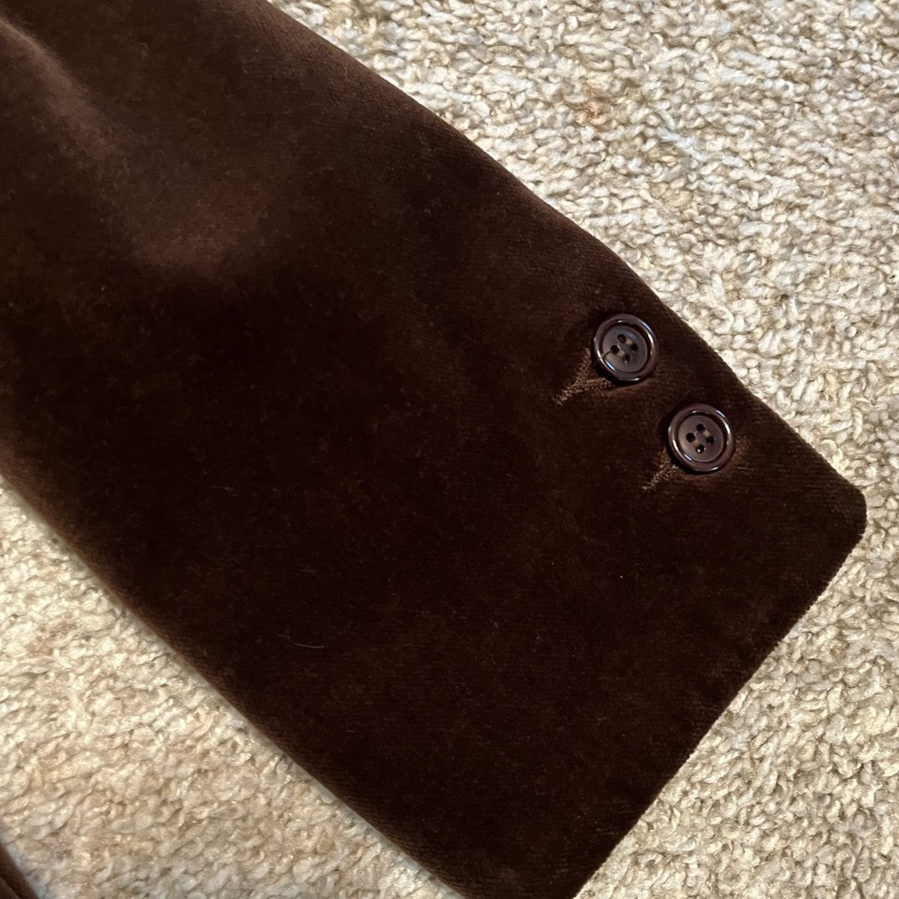 Vintage Velvet CASUAL CORNER Chocolate Brown Blazer - Picture 6 of 16